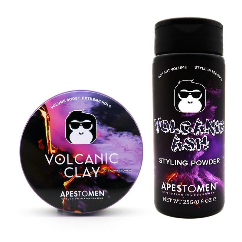 COMBO VOLCANIC CLAY + BỘT TẠO PHỒNG VOLCANIC ASH STYLING 